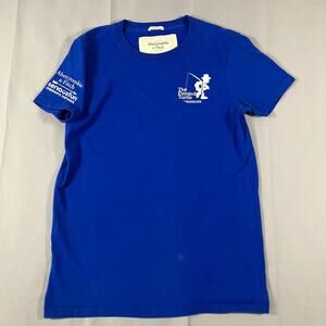 Paul Newman Camp Abercrombie & Fitch Shirt Painted Turtle Blue Kids Small Stains